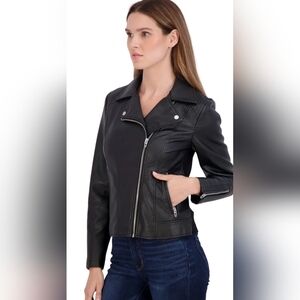 Sebby Collection Faux Leather Women's Jacket Large VGUC PTP 22